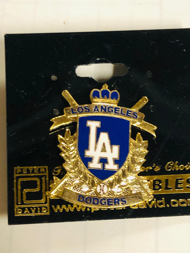 Los Angeles Dodgers MLB Wreath Crest New PETER DAVID PIN - Image 1 of 1