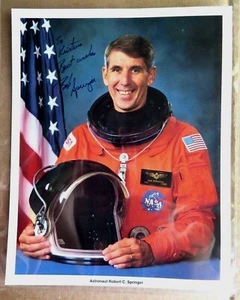 BOB SPRINGER SIGNED AUTOGRAPH 8x10 PHOTO NASA LITHO SHUTTLE ASTRONAUT SPACE USA - Picture 1 of 4