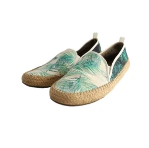 EMU AUSTRALIA Women's Size 9 Canvas Palm Espadrille Green Natural Men's Size 8 - Picture 1 of 10