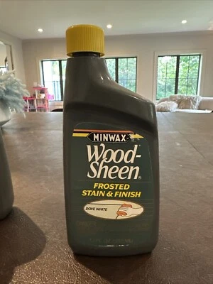 (1) Madera Minwax Brillo Frotar Mancha Esmerilada y Acabado Paloma Blanco 12 OZ Tapa Amarilla Foto 1 de 4