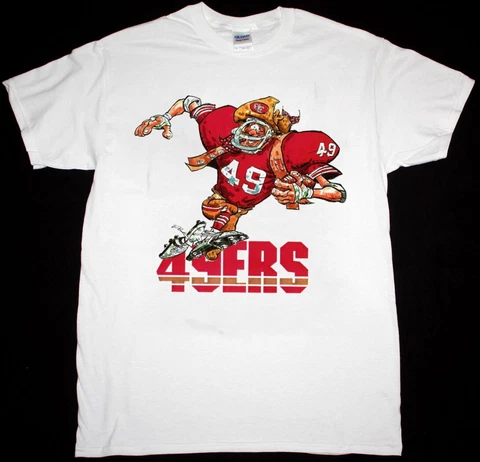 Vintage NFL SAN FRANCISCO 49er NFL T-Shirt White Unisex Cotton Reprint TK7075 Cover