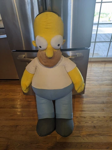 The Simpsons 54" Tall Homer Simpson Large Jumbo Plush Very Rare OVER 4 FOOT! Cover