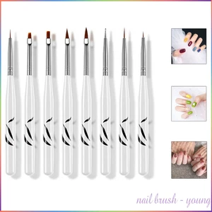 8PCS Nail Art Brush Design Set Dotting Painting Drawing Polish Brush Pen Tool UK - Picture 1 of 13