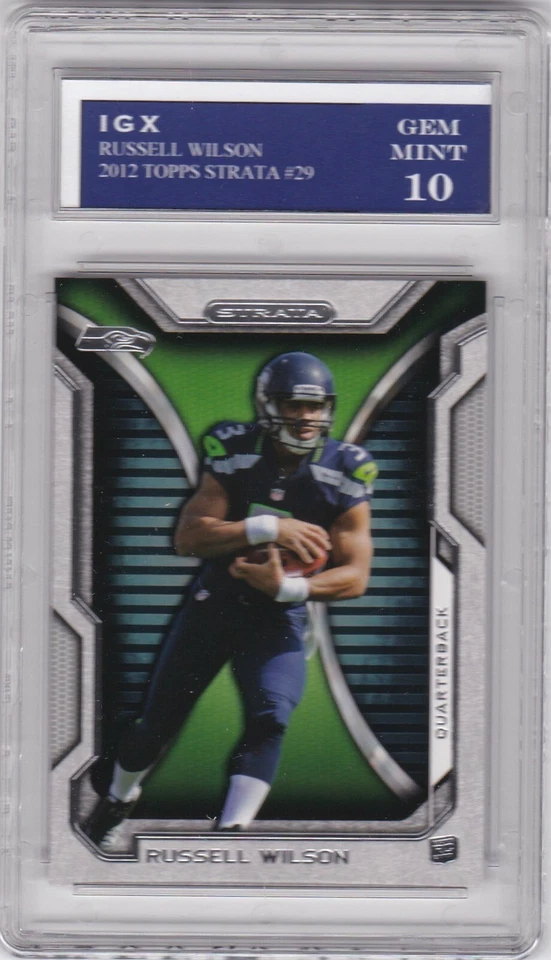 RUSSELL WILSON ROOKIE CARD 2012 Topps Strata GEM MINT 10 Football RC $$ Seahawks - Image 1 of 1