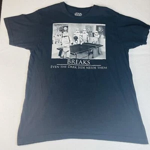 Star Wars Stormtrooper "Breaks Even The Dark Side Needs Them" T-Shirt L Black 10 - Picture 1 of 6