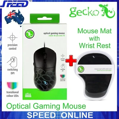 Gecko GG110111 Gaming Mouse (Switching DPI) + GG110024 Mouse Mat with Wrist Rest - Image 1 of 4
