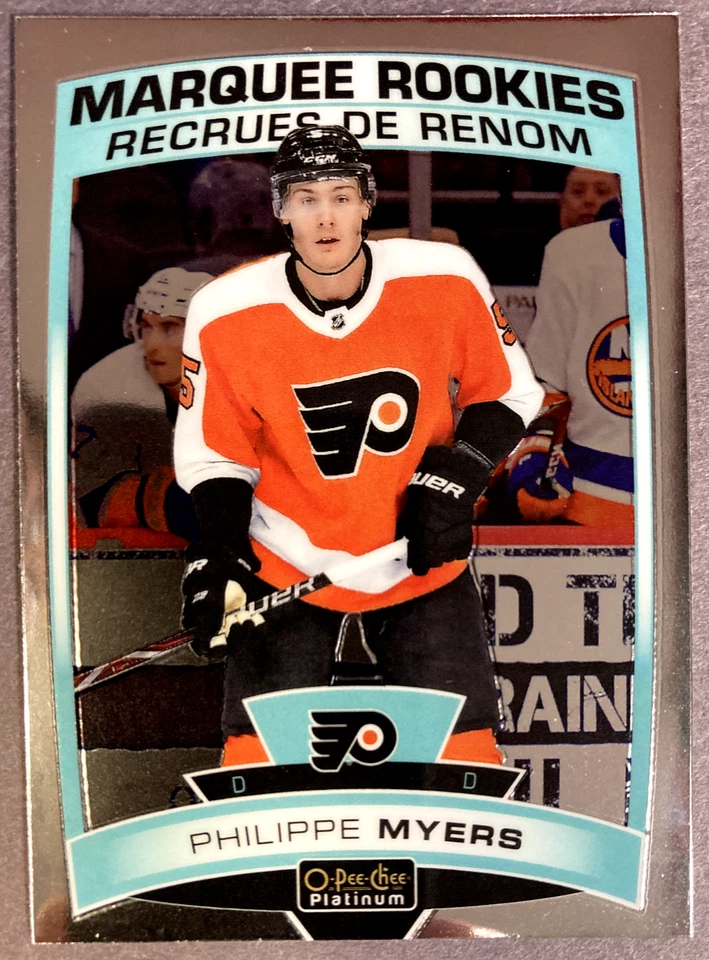2019-20 OPC  Platinum Marquee Rookies #195 Philippe Myers Philadelphia Flyers RC - Image 1 of 1