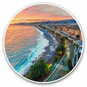 2 x Vinyl Stickers 7.5cm - Nice France French Riviera Beach Cool Gift #12630 - Afbeelding 1 van 9