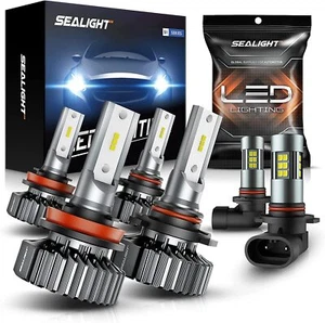 For 2009 2010 2011 2012 Dodge Ram/RAM 1500 2500 3500 LED Headlight+Fog 6 Bulbs - Picture 1 of 20