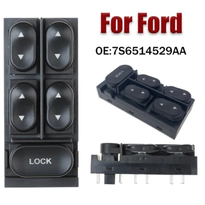 Interruptor de control de ventana de coche ABS F4ZZ-14529-B SW7079 para Ford Mustang 1994-2004 Foto 1 de 4