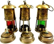 PACK OF 3 Brass Minor Oil Lamp Antique Nautical Lantern Maritime Boat Light Lamp