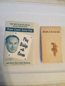 Vintage Bridge Point Count Score Cards/Pads 2 Pack Play Bridge With Goren - Bild 1 von 10