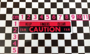 Radiator Fan Fingers Clear Warning Sticker -Classic Car Underbonnet Engine Label - Picture 1 of 1