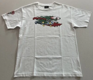 VINTAGE SANTA CRUZ SKATEBOARDS TEE M - SLASHER 30th ANNIVERSARY NHS Y2K T-SHIRT - Picture 1 of 7