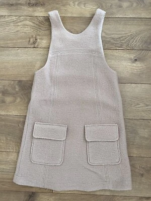 НОВЫЙ ZARA ДЕВОЧЕК 100% ШЕРСТИ САРАФАН ПЛАТЬЕ СЕРО-КОРИЧНЕВЫЙ РАЗМЕР 11-12 лет - Изображение 1 из 4