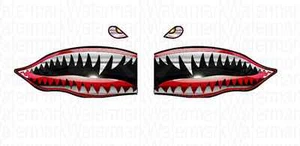 Decalcomanie grafiche personalizzate denti volanti aereo RC - Foto 1 di 1
