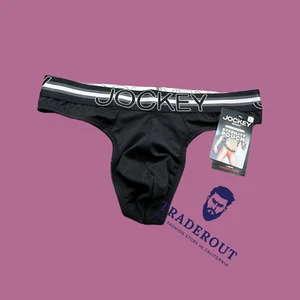 Jockey Herren Schwarz Sport Mesh Pouch Tanga Unterwäsche Gr. M L XL - Bild 1 von 5