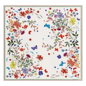 Roeckl Sommertuch - Flower Field Multi Flamingo 100x100 Baumwolle Seide - Afbeelding 1 van 1
