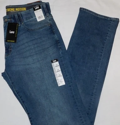 Jeans LEE Extreme Motion Calce Ajustado Pierna Recta Elastizados Flexible Cintura Cortez Azul Foto 1 de 4