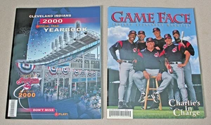 2000 Cleveland Indians Game Face Magazine + 2000 Annuario Ufficiale Squadra - Foto 1 di 1