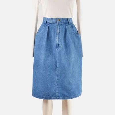 Falda lápiz frontal plisada vaquera vintage años 90 talla M Foto 1 de 4