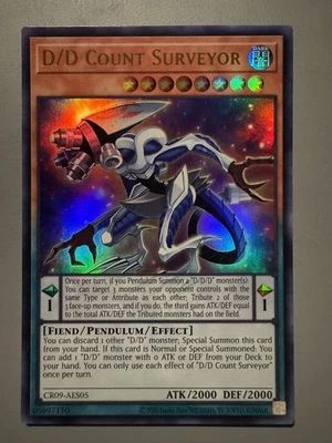 YUGIOH D/D COUNT SURVEYOR ASIA ENGLISH EDITION CR09-AES05 ULTRA RARE (1ST RUN) - Image 1 of 3