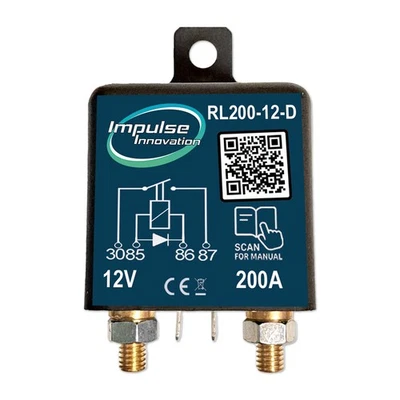 Relé de desconexión RL200-12-D 12V 200A relé de alta corriente automóvil relé de desconexión de batería diodo - Imagen 1 de 4