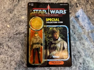 Star Wars LUKE SKYWALKER BATTLE PONCHO Power of the Force POTF w/Coin *NEW* 1984 - Picture 1 of 14