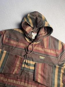 LL Bean Pullover Men's XXL Tall Katahdin Performance Flannel Anorak Jacket Hood - Picture 1 of 14