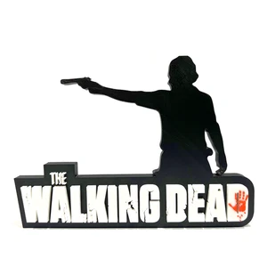 The Walking Dead 3D gedrucktes Display Schild Rick Grimes Figur Logo Schreibtisch Deko Geschenk - Bild 1 von 3