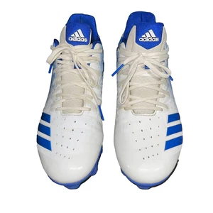 Men's 9.5 Adidas ICON 4 MD Low Baseball Cleat Shoes G26693 Blue White - Picture 1 of 10