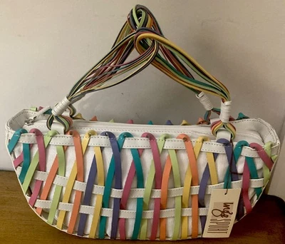 Nuevo con etiquetas Bolso de Mano Inge Sport By Inge Christopher Multicolor Cinta Cuero Cartera Foto 1 de 4