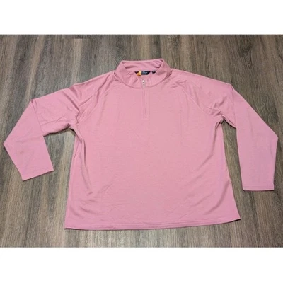 Suéter Peter Millar Cuarto Cremallera XXL Rosa Manga Larga Informal Top Para Hombre LEER Foto 1 de 4