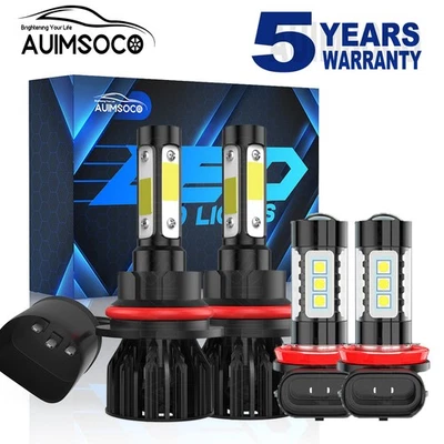 For Nissan Frontier 2005-2022 2023 2024 LED Headlight Fog Light Bulbs Cold White - Image 1 of 4