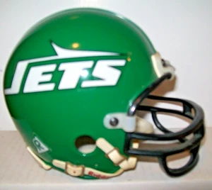 NFL NEW YORK JETS VINTAGE OLD LOGO RIDDELL FOOTBALL MINI HELMET - 3 5/8 - Picture 1 of 4