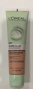L'oreal Paris Skin Expert Pure Clay Cleanser Exfoliate Refine NEW Skin Care - Picture 1 of 1