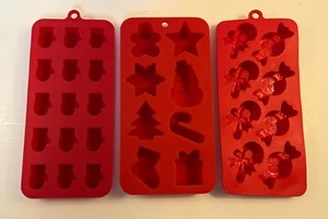 Three Detailed Christmas Silicone Molds - Picture 1 of 2