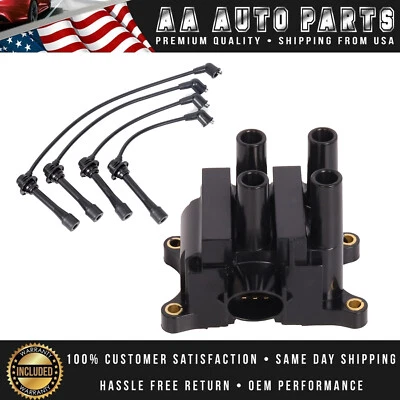 Ignition Coil & Wire Set for 2001-2010 Mazda B2300 2001-2012 Ford Ranger l4 2.3L - Image 1 of 4