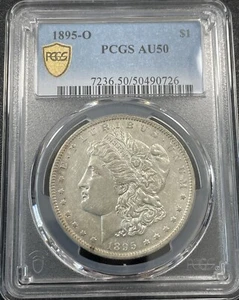 1895-O Morgan Silver Dollar PCGS AU-50 Great About Uncirculated Example - Picture 1 of 4