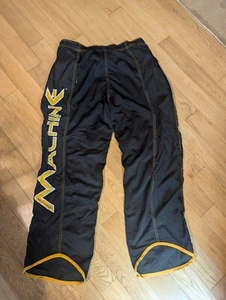 Y2K Kikai Machine Baggy Cyber Rave Pants 34x30 Black Yellow Xtreem Mesh Boyband - Picture 1 of 9
