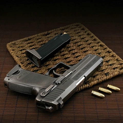 1:2.05 USP Full Metal Nonfiring Replica Prop Gun w Bullets Model Cover