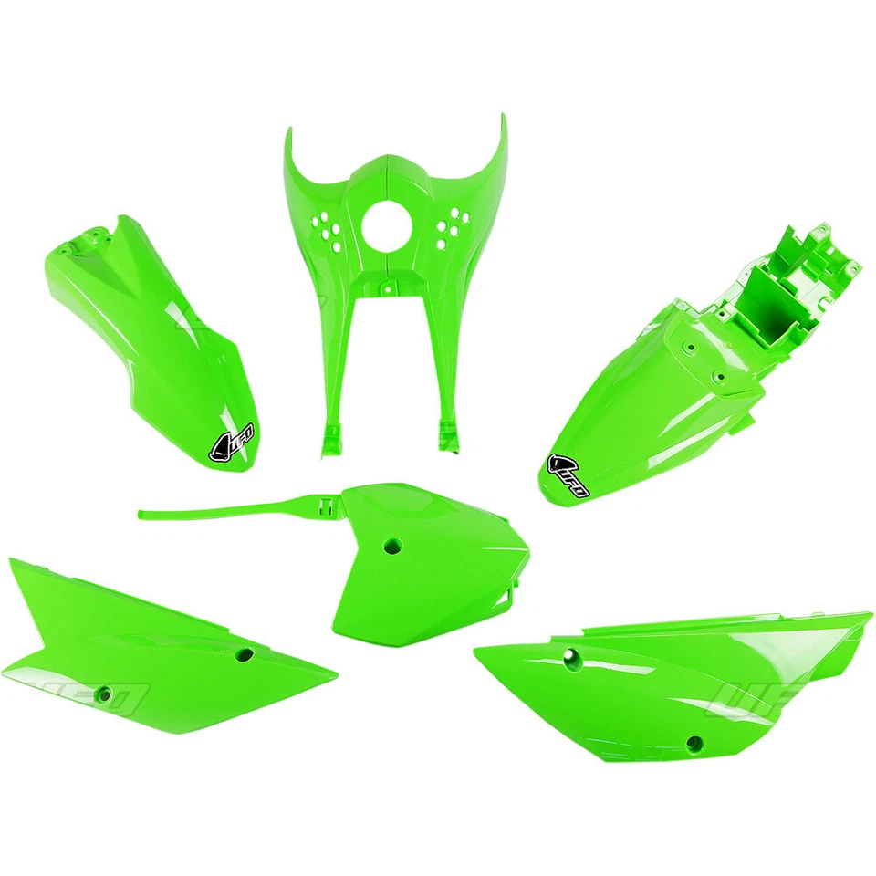 UFO Kawasaki KLX110 10-25 Green Plastics Kit - image 1 of 1
