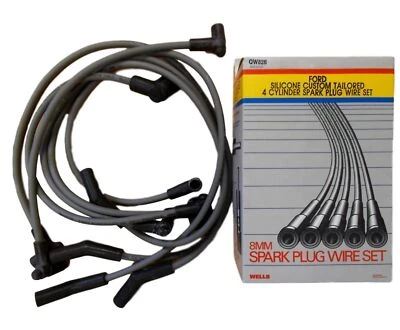 Wells QW826 Spark Plug Wire Set 4 cyl. Bobcat Ford Zepher Thunderbird 1977-1986 - Image 1 of 2