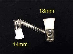 14 mm Buchse auf 18 mm Stecker Dropdown Dropdown Glas Adapter Gelenk - Bild 1 von 1