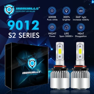 9012 HIR2 LED Headlight Bulbs High/Low Beam 6000K White Bright Power 1000000LM - Picture 1 of 12