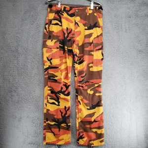 Dickies Girls Womens Sz 1 Multicolor Orange Camo Jeans Cargo Denim Skinny Pants - Picture 1 of 23