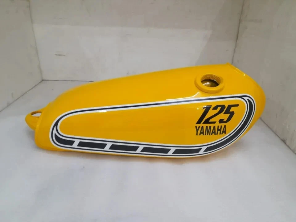 Yamaha Yz125 Yz 125 1976 Yellow Painted Aluminium Petrol Fuel Gas Tank |Fit For - Image 1 of 4
