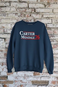 Carter Mondale Shirt, Jimmy Carter 76 Retro Campaign Sweatshirt - Picture 1 of 7