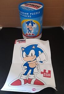 Sonic The Hedgehog Shaped 250 Piece Jigsaw Puzzle Complete Fizz Creations