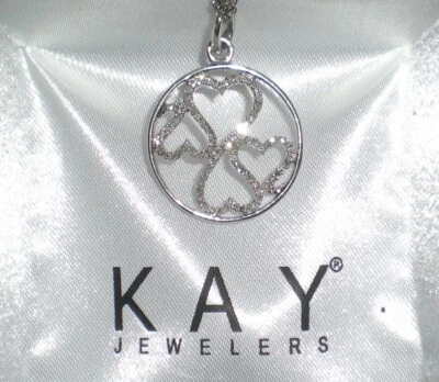 Collar Jane Seymour Corazones Abiertos Plata Esterlina 1/4ct FAMILIA Diamantes 💎 KAY Foto 1 de 4